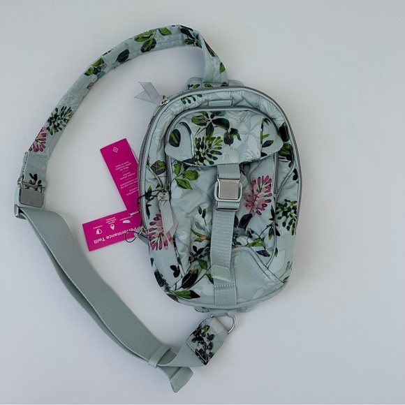 Vera Bradley Handbags - Vera Bradley Utility Sling Backpack Seawater Blooms